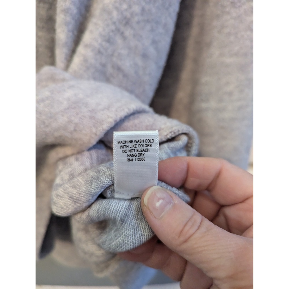 Zenana Women Oversized Crew Neck Sweater Gray Exposed Seam Pullover S/M - Picture 8 of 8
